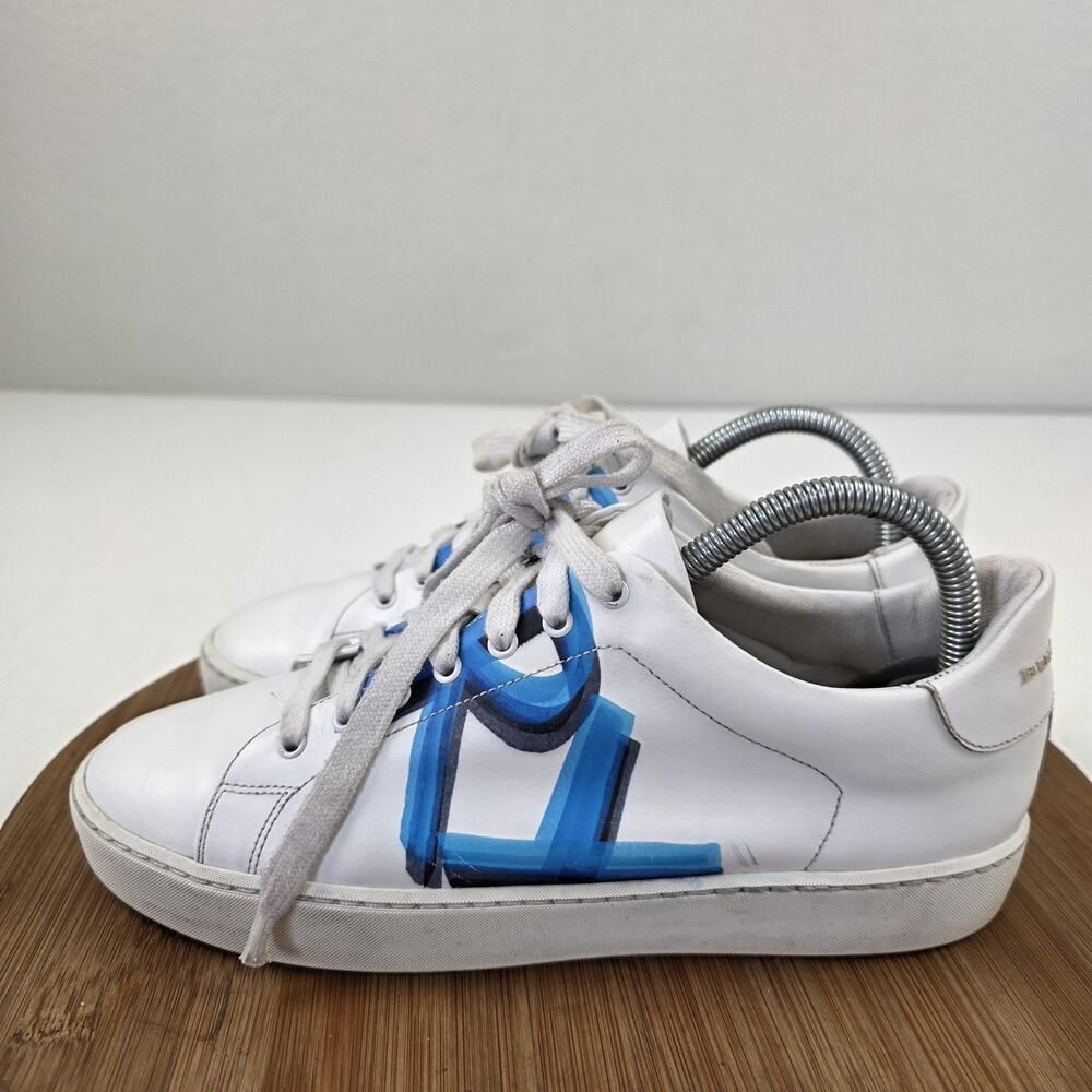 Burberry Shoes Womens Size 38.5 Leather Low Top Made in Italy Sneakers - Picture 2 of 16